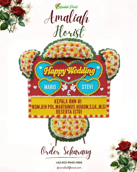 Papan Bunga Pernikahan Alasombo